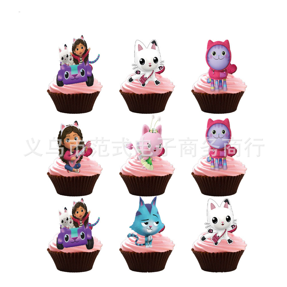 Picture of Gaby doll paper tray paper cup paper towel rice flower box tablecloth pennant Gaby doll disposable birthday tableware