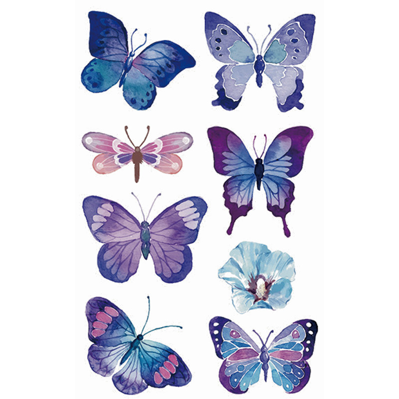Picture of New Cross-border Cute Color Butterfly Tattoo Sticker Waterproof Small Fresh Children's Children's Six One Princess Face Sticker Color Sticker