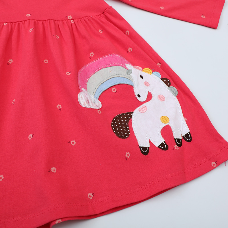 Picture of European and American Girls dress Long Sleeve Girls Princess Skirt Children's Cute Knitted Spring Skirt Distribution