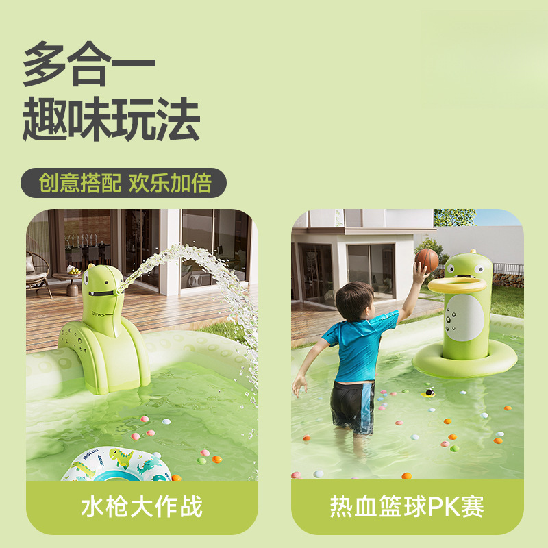 Picture of New children's inflatable swimming pool, large outdoor sunshade water pool, thickened eco-friendly, baby play and swimming