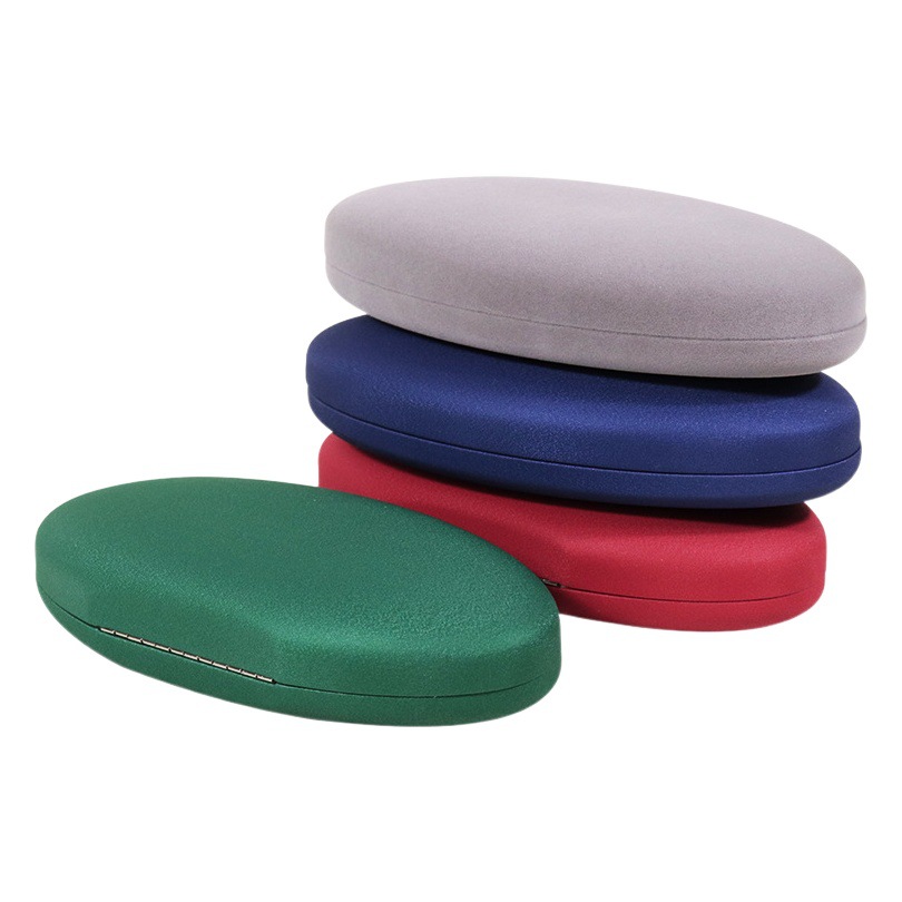 Oval PU leather pearl two-piece box creative flannel necklace earring jewelry box pearl necklace box