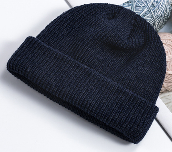 Picture of 2020 Cold Hat Men's Melon Hat Winter Women's Autumn and Winter Solid Color Watermelon Knitted Wool Hat Pullover Ski Hat