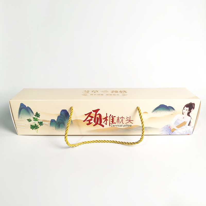Picture of wormwood cervical pillow pure wormwood neck protection wormwood pillow wholesale moxibustion pillow gift box cylindrical sleeping home pillow wholesale