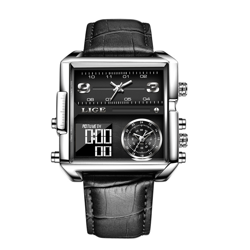Picture of Dual Display Square Quartz Watch Men's Watch Fashion Business Personality Casual Large Dial Domestic Wristwatch Cross-border Wholesale