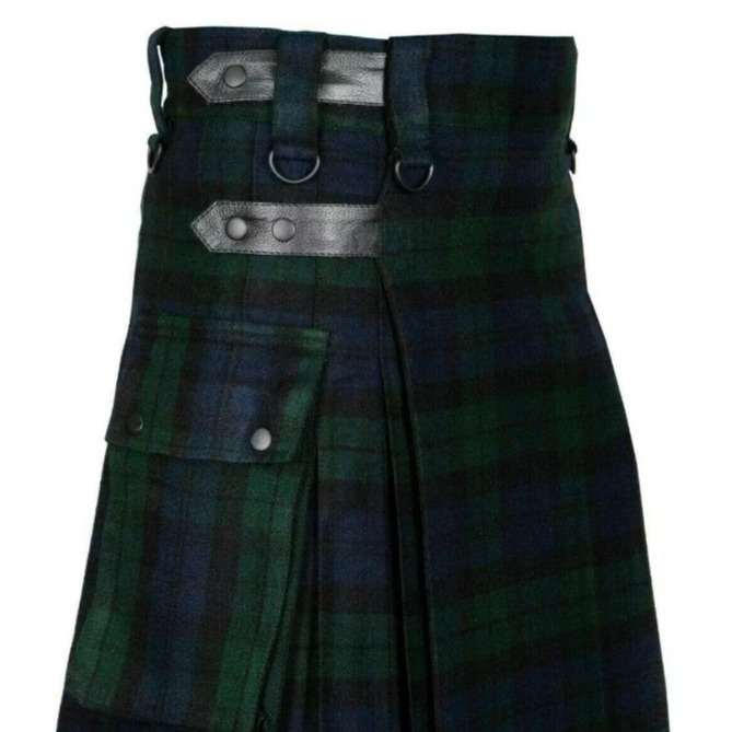 Men's AliExpress Hot Sale Popular Scottish Holiday Skirt Men's Plaid Contrast Color Pleated Skirt BK0002