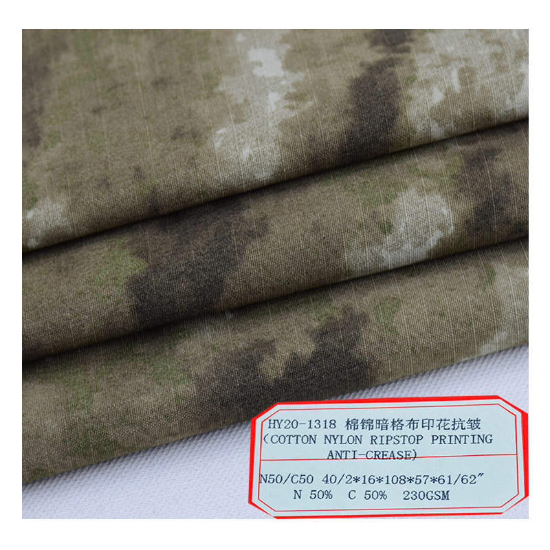 50% Cotton 50% Nylon Digital Printing Cotton Nylon Camouflage Printing Fabric Cotton Coat Coat Coat Fabric