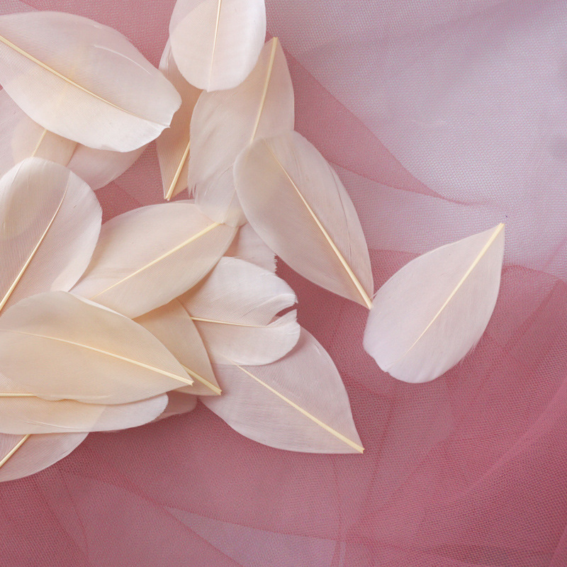 Picture of Goose feather floating head color feather decoration diy jewelry earrings earrings dream catcher handmade material accessories small feathers
