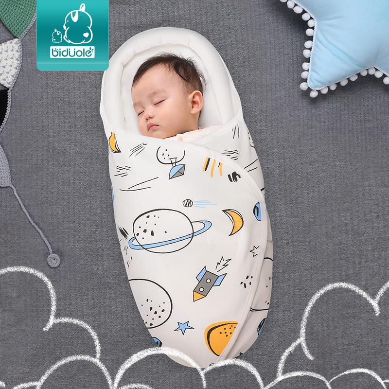 Factory Direct Supply Newborn Baby Sleeping Bag Pure Cotton Spring and Summer Thin Baby Anti-Scare Sleeping Bag Swaddle