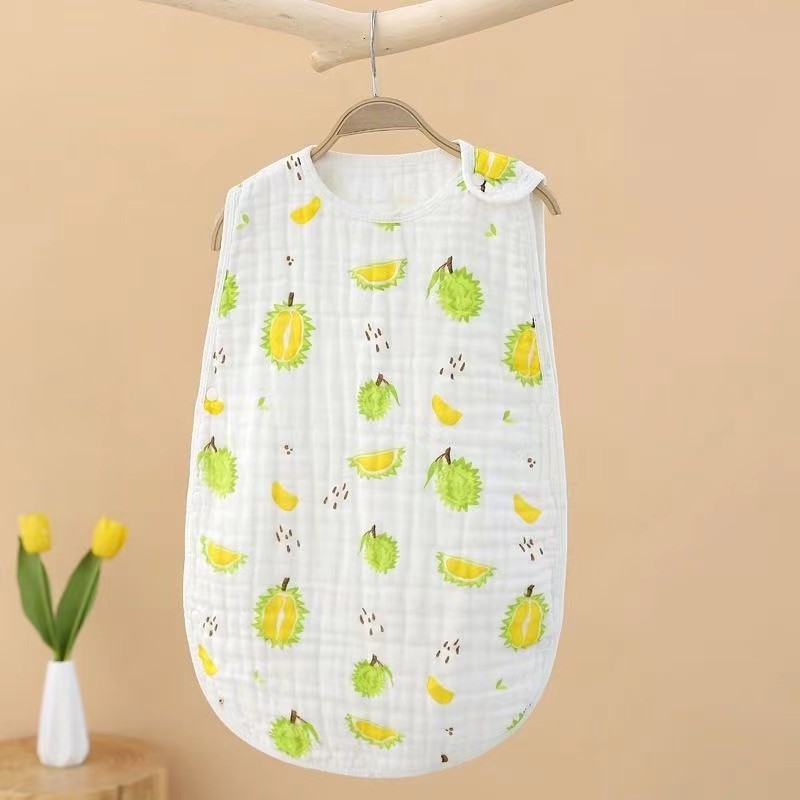 Picture of Baby gauze sleeveless sleeping bag cotton summer thin baby vest newborn children kick-proof quilt wholesale