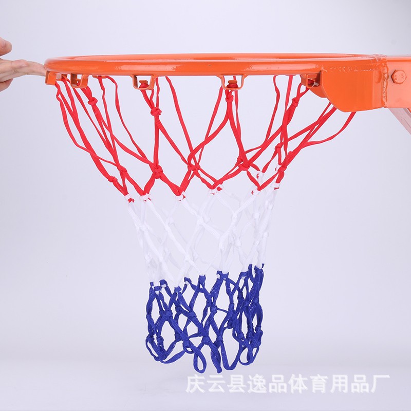 Factory supply bold basketball net bold durable hand-woven durable polypropylene 12-button standard basketball net