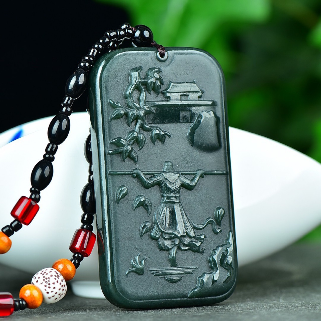 Picture of Xinjiang Hetian Jade Great Sage Guanyin Maitreya Pendant Jade Eight Patron Deity Twelve Zodiac Tiger Pendant Live