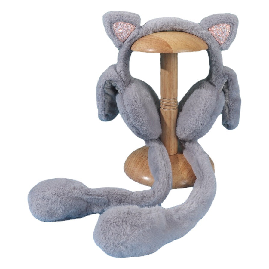 New winter children's moving earmuffs trembles net red sequins warm air bag earmuffs students cute earmuffs