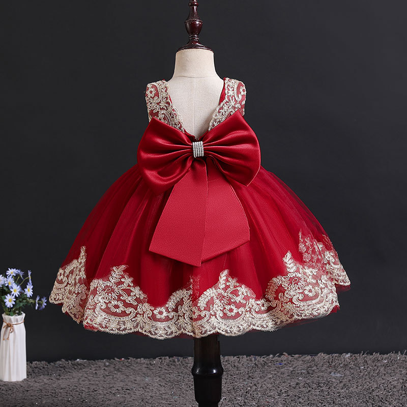 Spot children's dress skirt cross-border for girls dress embroidery lace girls dress baby girl birthday