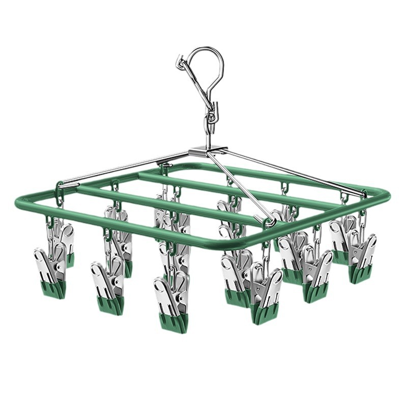 Picture of Drying socks drying rack multi-clip household hanger multifunctional cool underwear drying socks clip baby drying artifact