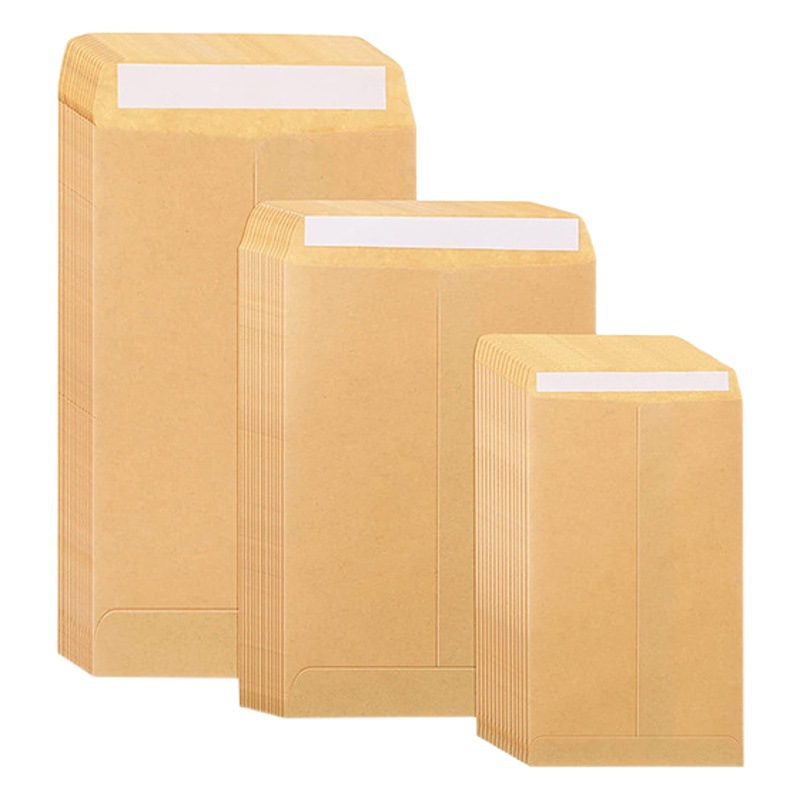 Picture of Extra Large Kraft Paper Envelope Export Amazon Saliva Glue Release Paper Self-Adhesive Yellow Seed Envelope Bag Customization