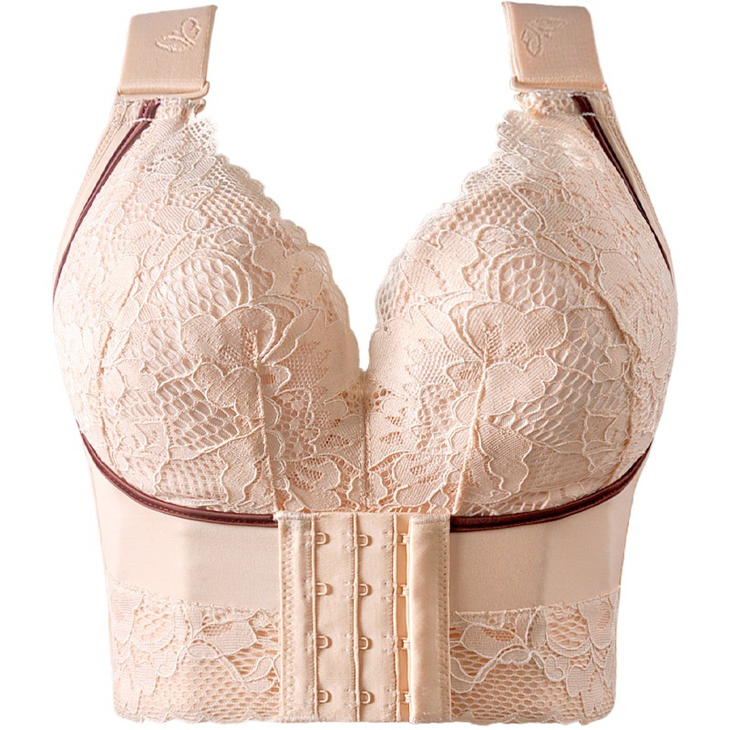 Large Size Large Cup Body Shaping Push-up Adjustable Accessory Breast Bra Large Chest Small Ultra-thin Women's Underwear ABCDE