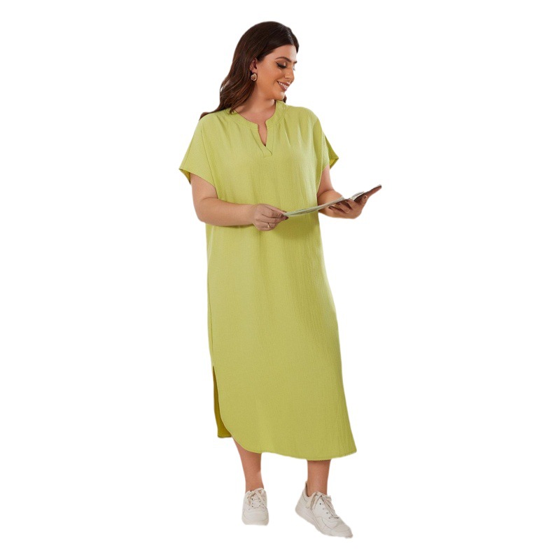 Amazon European and American Clothing Plus Size Nightgown for Women Summer Fashion Casual Short-Sleeved Pajamas for Women Export Aliexpress Ebay