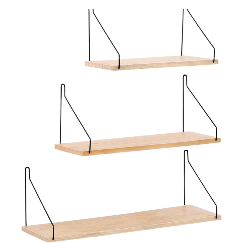 Wall Rack Flower Shop Installation Multi-Layer Rack Wall Shelf Simple Wooden Wall Hanging Storage Partition Simple