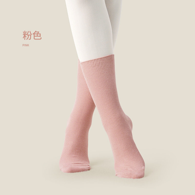 Picture of Dance Socks Non-slip Professional Women's Dancing Socks with Bottom for Adult Practice Dancing Socks Children's Mid-tube Socks with Three-piece Bottom Modern Dance Socks
