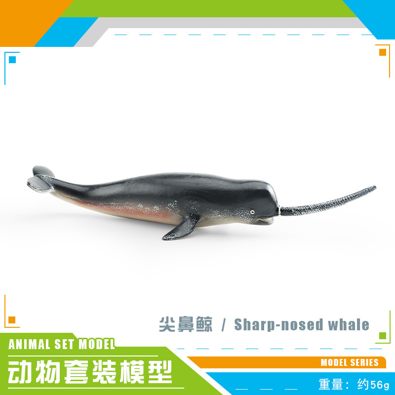 Picture of Cross-border simulation marine animal model Magic Dragon big white shark walrus sharp nose whale submarine biological decoration toy