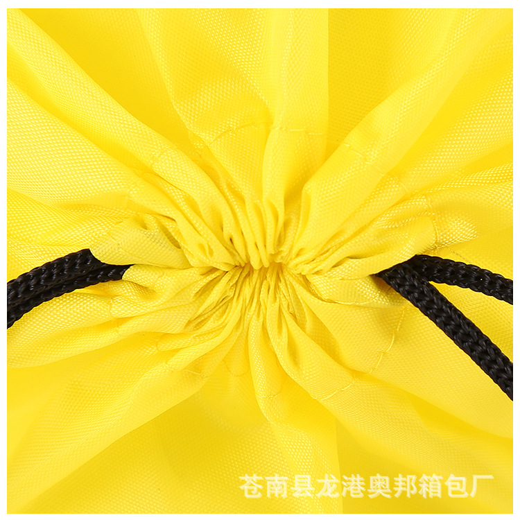 Picture of Red polyester drawstring bag manufacturer set in stock drawstring backpack travel storage bag custom logo