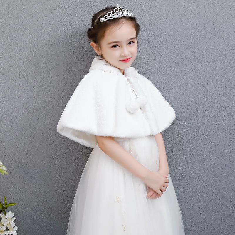 Picture of Children's dress shawl women's Cape flower children's autumn and winter girls small Cape Princess skirt coat warm wholesale