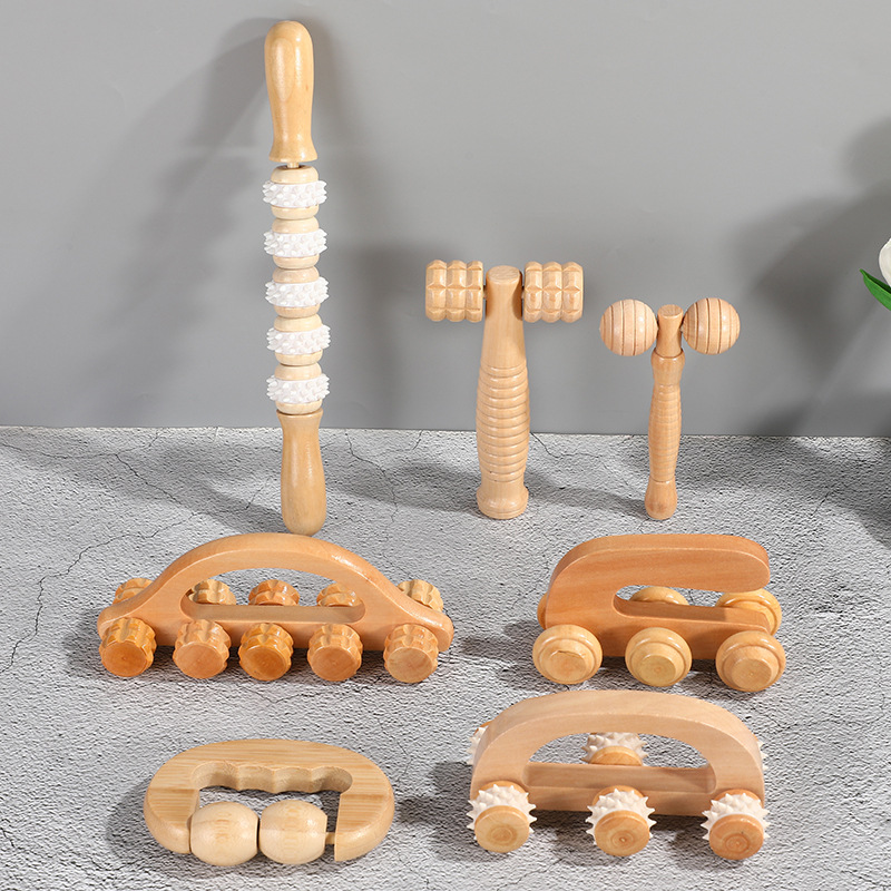 Picture of Wooden Massager suit Mother's Day Gift Handheld Labor-saving Convenient Simple and Practical Meridian Massage Artifact