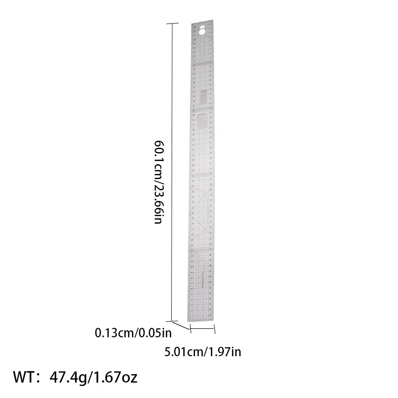 Picture of Pattern printing ruler clothing scale pattern making clothing curve cutting sewing tool multi-functional pattern printing ruler