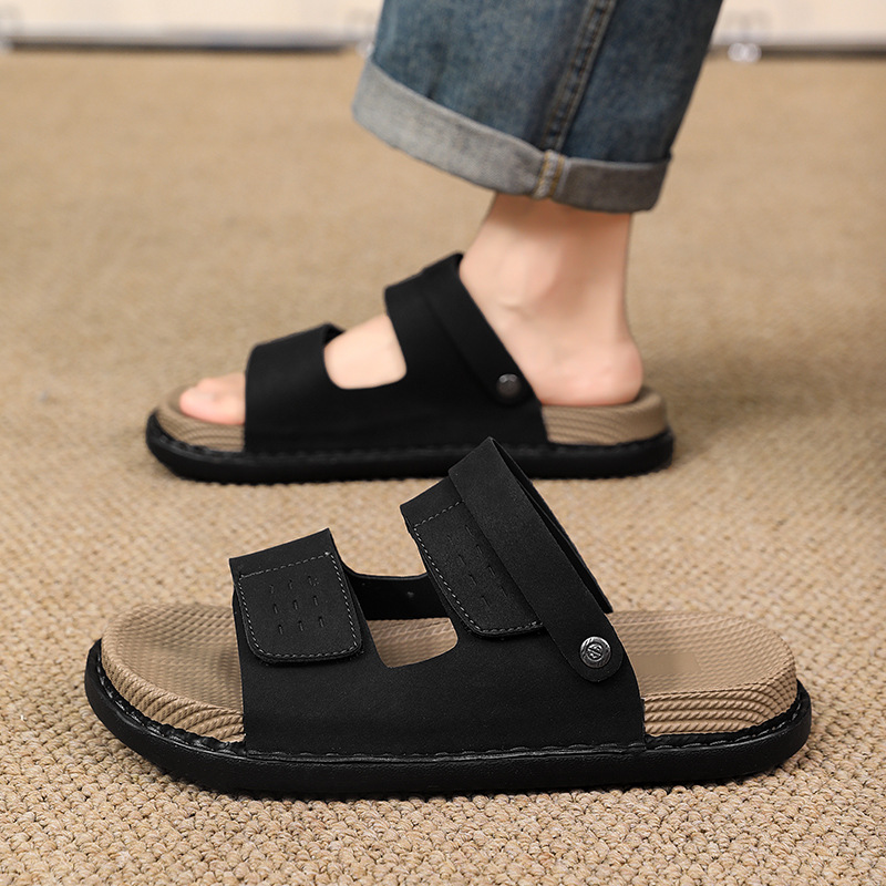 Birkenstock Slippers Men's Summer Outer Wear Non-Slip Anti-Odor Personalized Woven Driving Dual-Use Outdoor Casual Beach Sandals