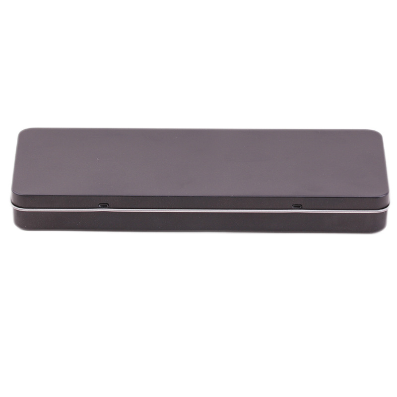 Picture of Rectangular Tinplate Box Pencil Eraser Storage Stationery Box Pen Conjoined Flip Cover Custom Tin Box