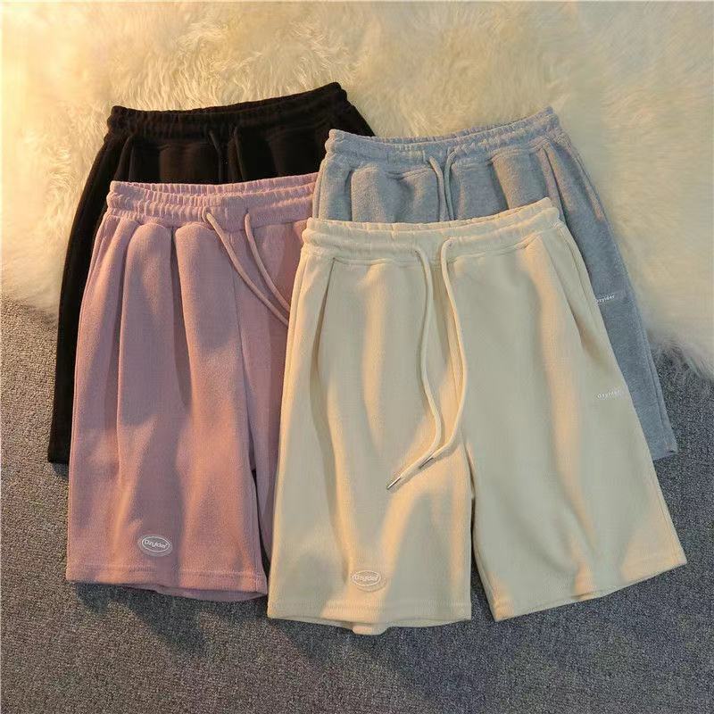 Sports Five-Point Shorts Women's Summer Outer Wear 2025 New Korean Style Loose High-Waisted Casual Large Size Wide-Leg Mid-Pants