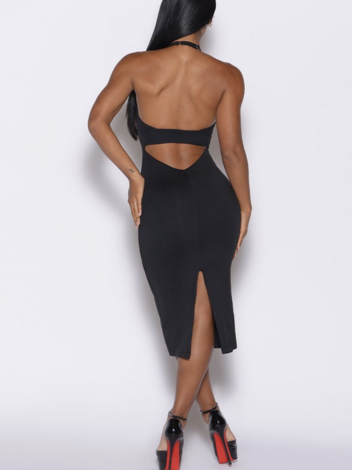 Cross-border European and American Fitness Sports Leisure dress Women's Hanging Neck Beautiful Back Sexy Bag Hip Skirt Cloud Sense Breathable High Elastic