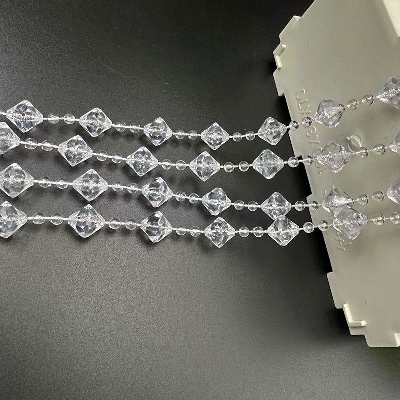 Picture of Acrylic bead curtain line curtain wedding road lead crystal string wedding scene stage ceiling decoration diy door curtain partition