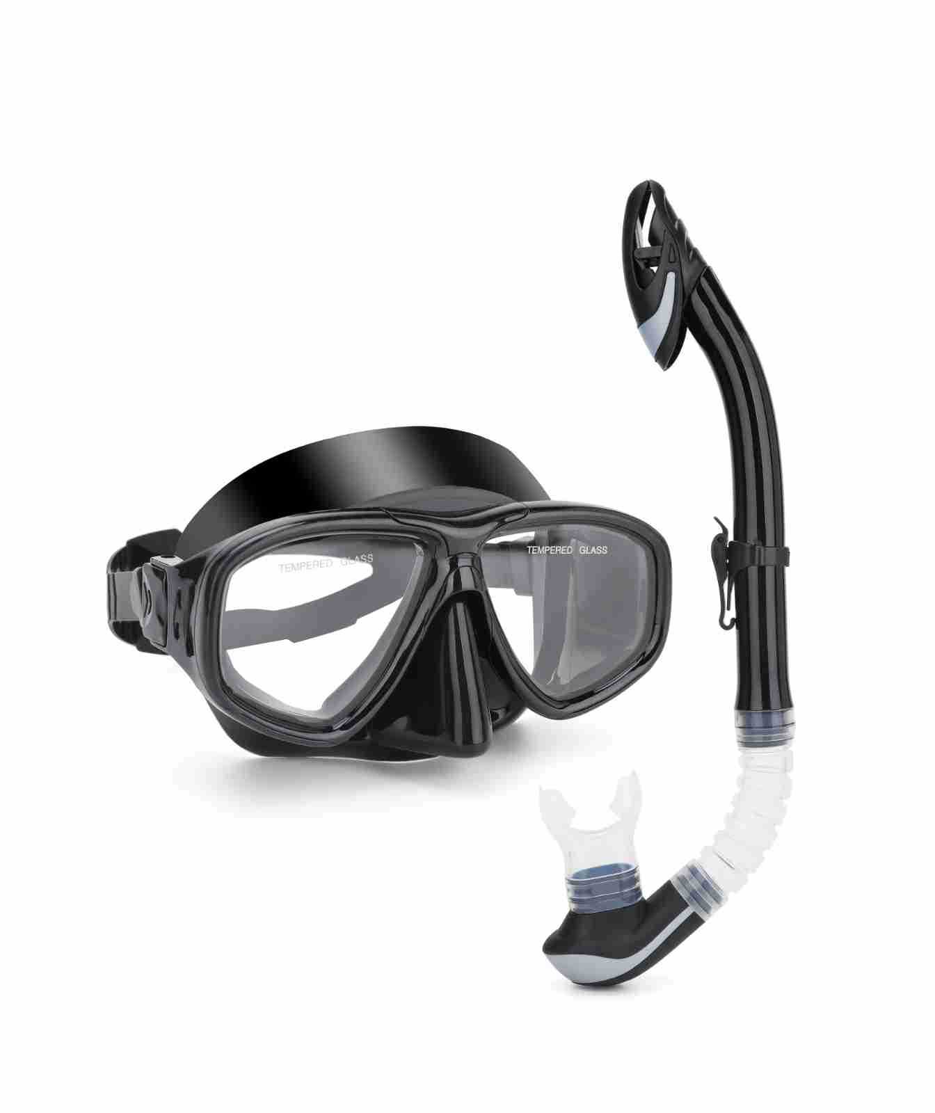 Picture of Wave Promotion Professional Snorkeling Two-Piece Equipment Diving Goggles Snorkel Snorkel Large Frame Large Field of View