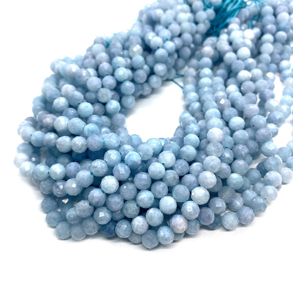 Picture of Natural stone cut surface loose beads 6mm round ball Hailanbao straight hole beaded DIY bracelet jewelry accessories wholesale