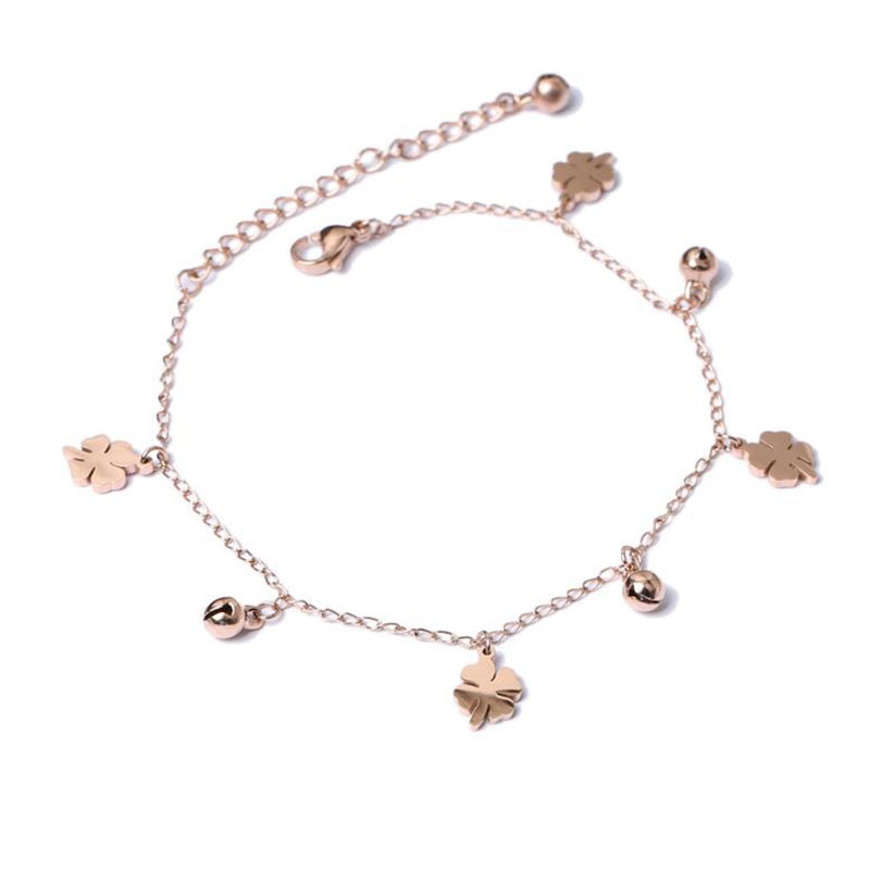 Picture of Korean Style Elegant Flower Bell Titanium Steel Bracelet Women's Ins Simple Personality Bracelet All-match Student Girlfriend Trendy Bracelet