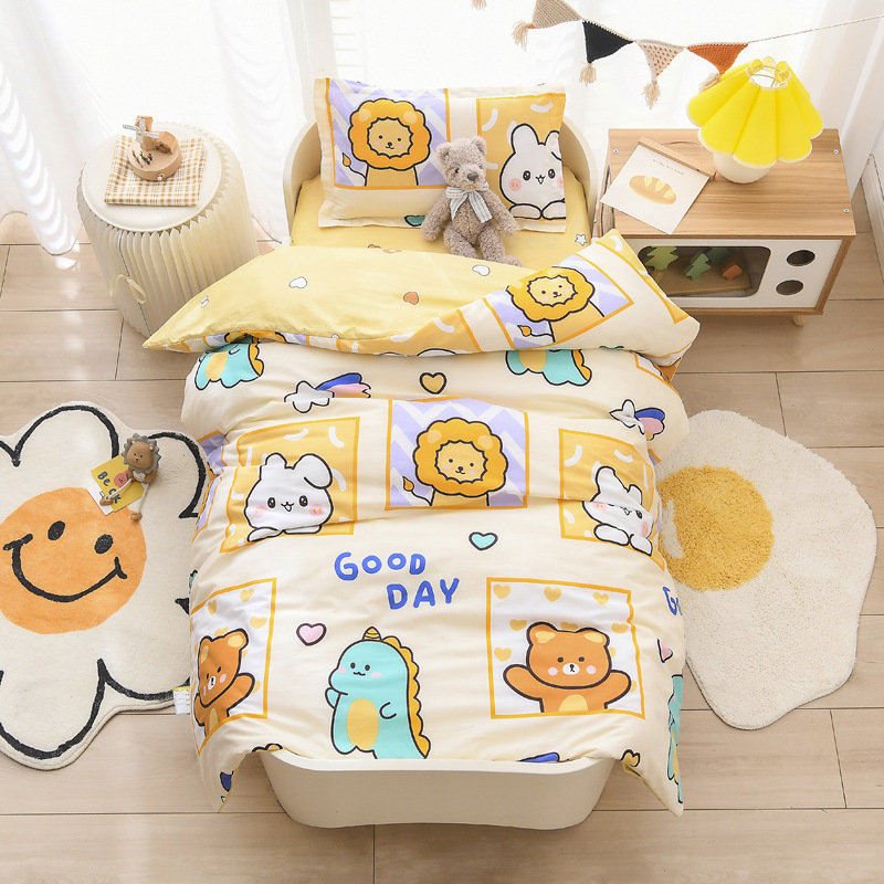 Wholesale AB version cotton kindergarten three-piece children's bedding six-piece cotton baby nap cotton quilt