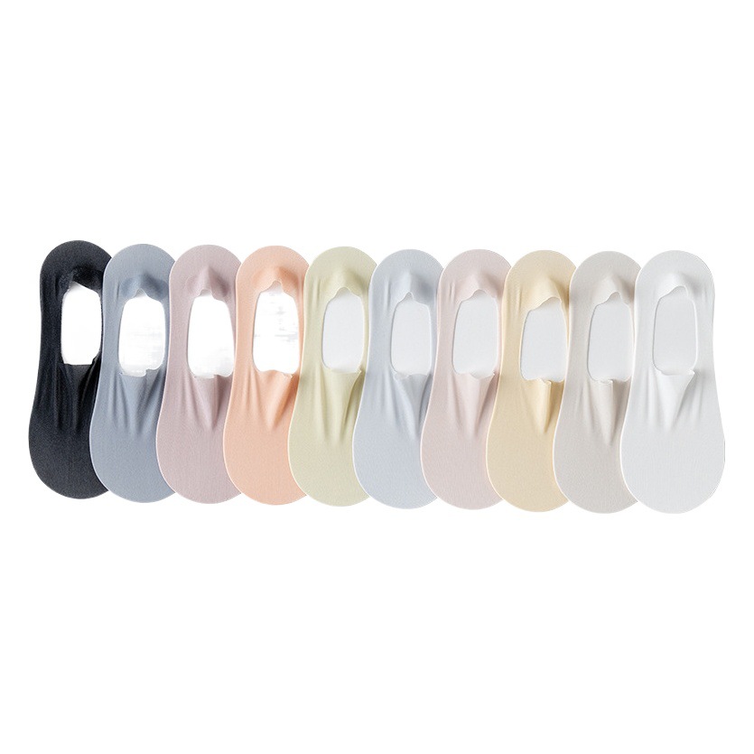 Summer thin ice silk socks women's mesh socks breathable solid color boat Socks seamless shallow mouth all-match socks women's invisible socks
