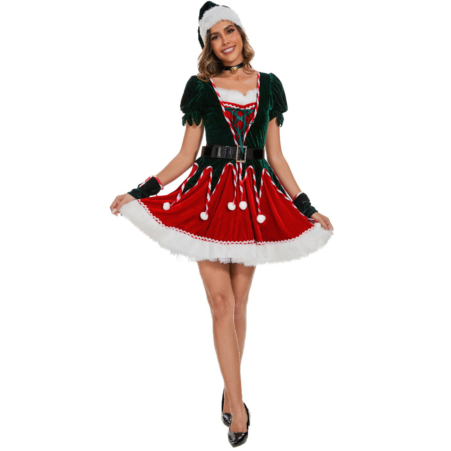 Picture of S-XXL one-piece Christmas dress Christmas clothes stage performance COS Christmas clothes party clothes Christmas clothes