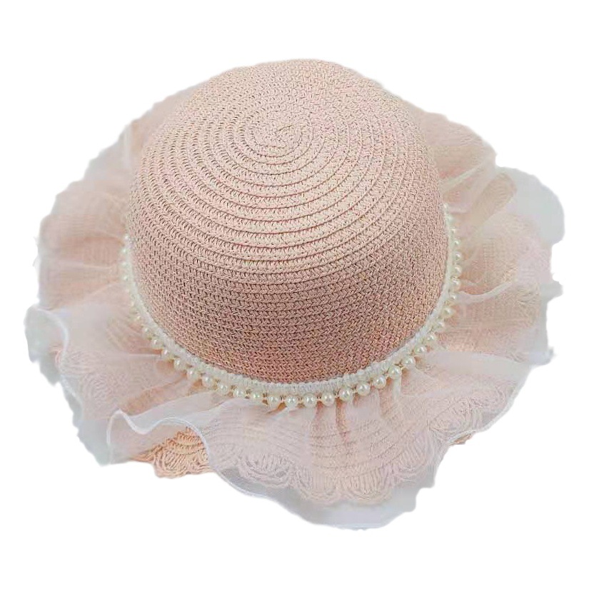 Children's Spring and Summer Straw Hat Sun-proof Hat Summer Princess Bag Beach Hat Sunshade Hat Girl's Children's Day Gift