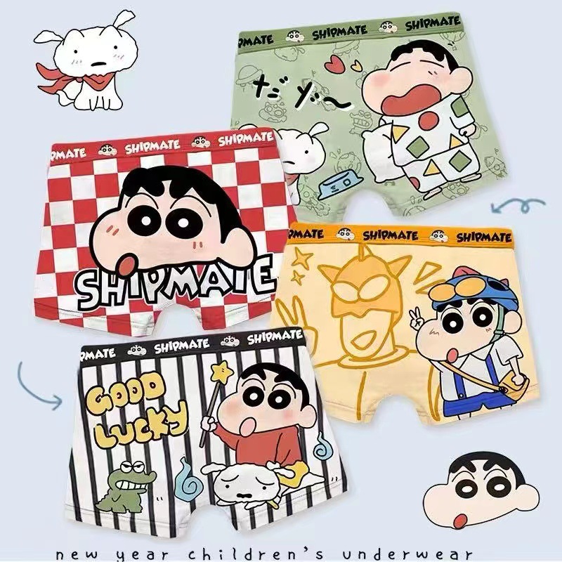 Picture of Cotton Boys' Underwear Boxer Shorts Cartoon Breathable Children's Underwear Boys' Boxer Student Underwear