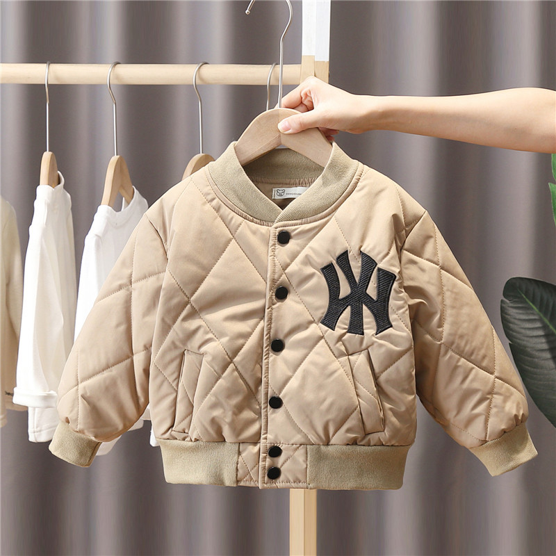 Picture of 1039 Boys' Late Autumn Jacket 2025 New Handsome Baby Quilted Thickened Baseball Clothes Trendy Children's Lightweight