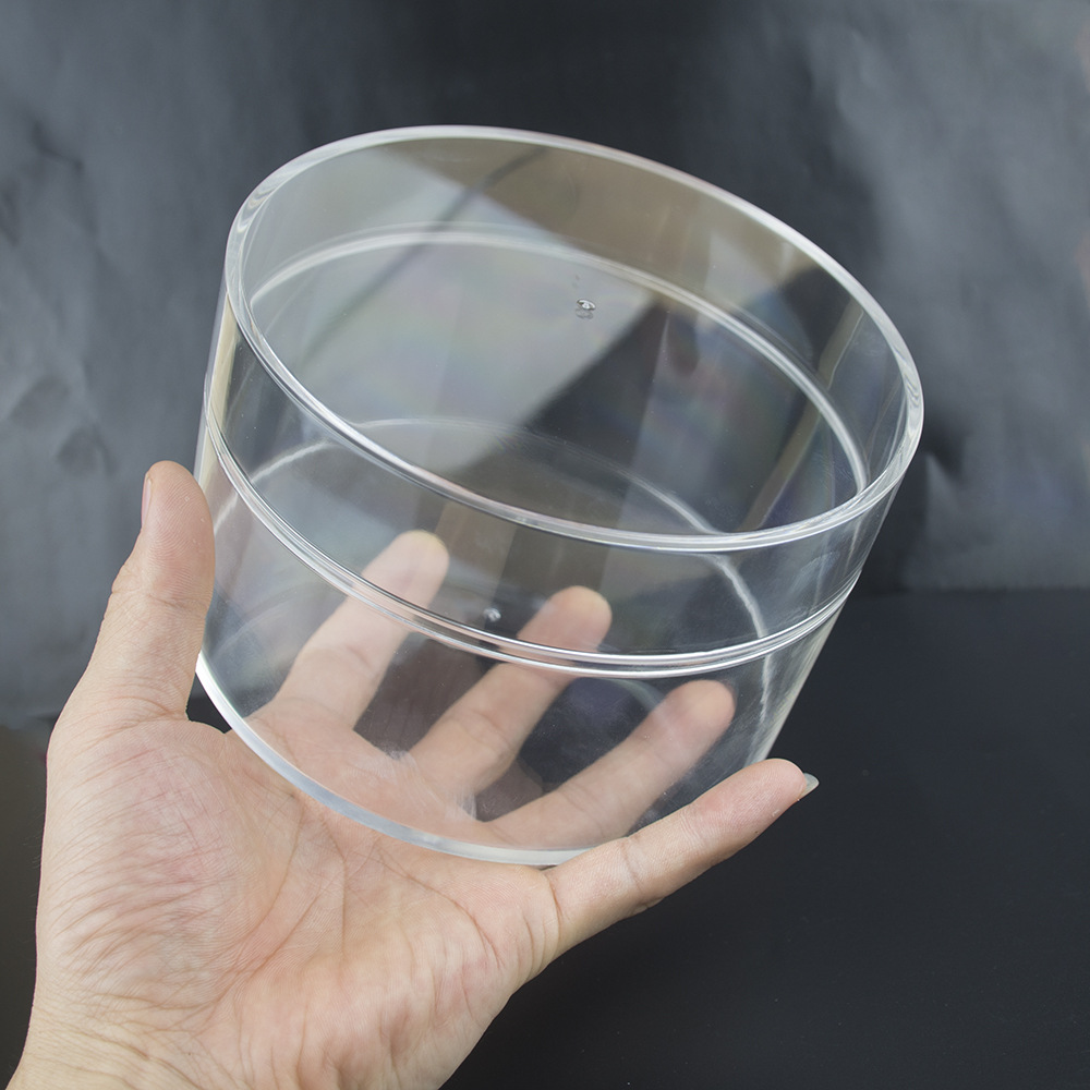 Factory wholesale round transparent box Non-acrylic gift box cosmetic gift packaging storage box printed logo