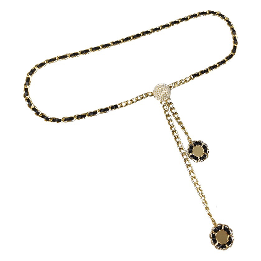 European and American Chain Belt Women's Fashion All-match Metal Belt Chain Decoration with Skirt Ins Accessories Thin Waist Chain