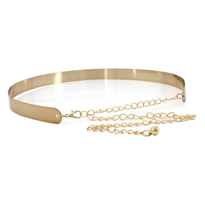 Women's European and American overcoat dress iron waist seal ladies skirt Joker metal wide accessories waist chain a variety of a generation of hair