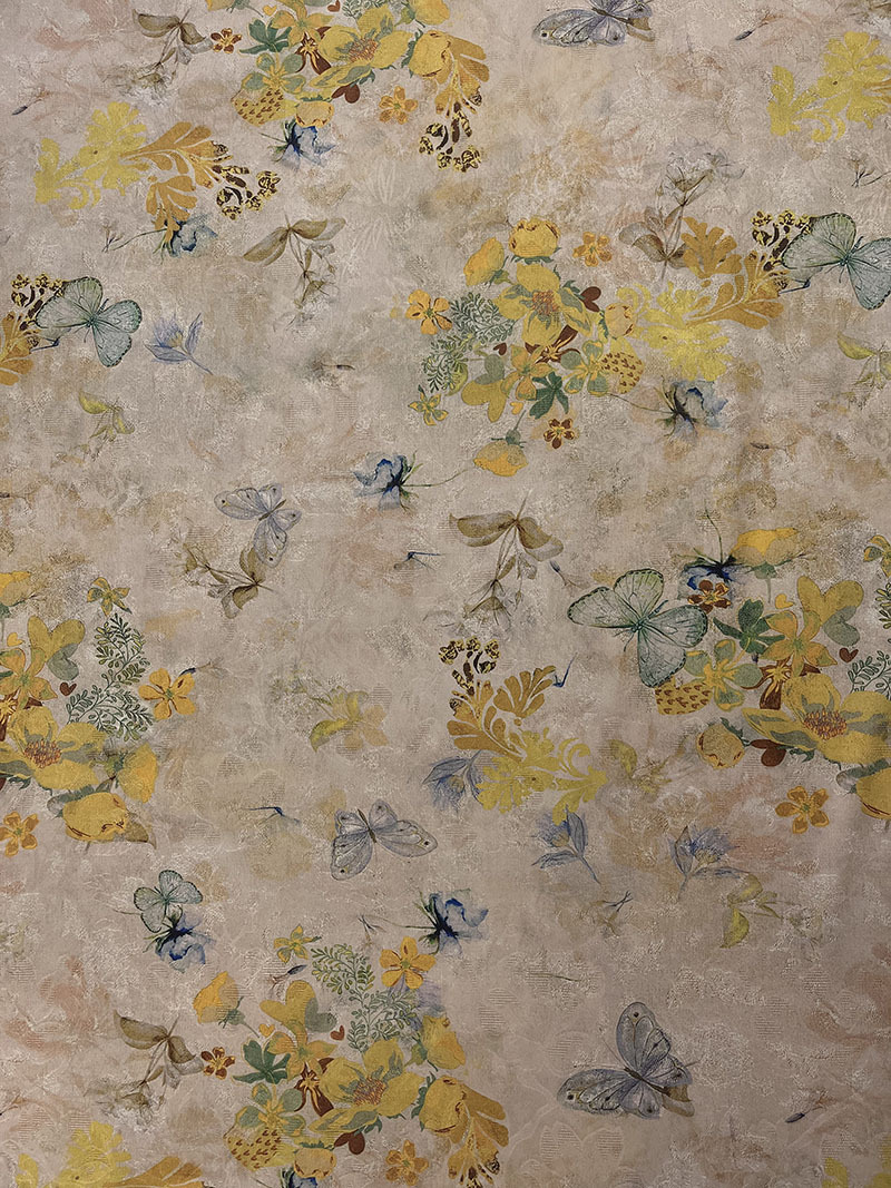 Picture of New Imitation Fragrant Cloud Yarn Double-Sided Digital Jacquard Fabric Spring and Summer Dress Cheongsam Home Wear Han Dynasty Fabric