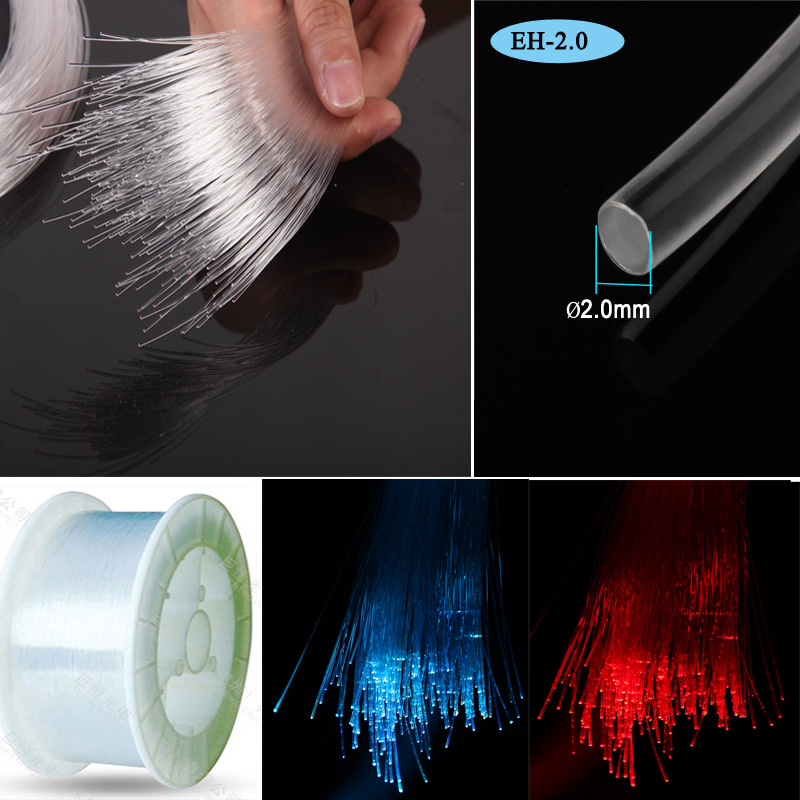 Picture of PMMA plastic optical fiber soft hard end light emitting tail light guide strip light guide concrete light guide rod factory