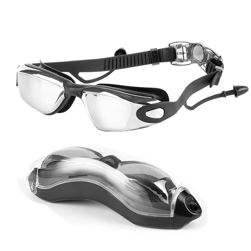 Picture of Adult Professional Training Swimming Goggles Unisex Waterproof Anti-Fog Competition Silicone Large Frame Swimming Goggles Equipment Wholesale