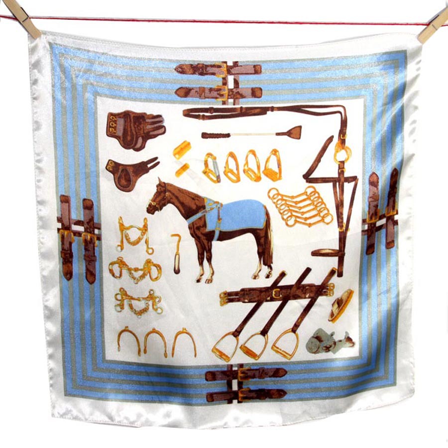 Picture of Korean Style New Autumn and Winter Small Silk Scarf Women's Imitation Silk Versatile Professional Small Square Scarf Manufacturer Wholesale Hangzhou Silk Scarf