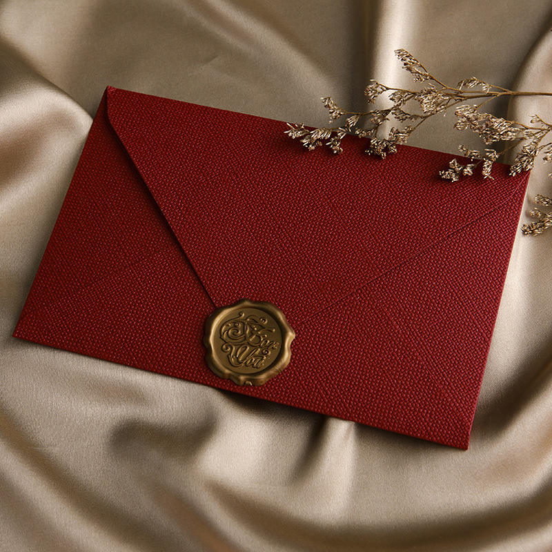 Picture of Linen Envelope Letter Paper Set Retro Love Letter Chinese Style Cowhide Special Paper Invitation Postcard Fire Paint Envelope